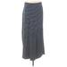 SONOMA life + style Casual Maxi Skirt Long: Gray Stripes Bottoms - Women's Size Medium