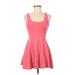 rue21 Casual Dress - A-Line: Pink Solid Dresses - Women's Size Medium