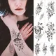 Tatouage temporaire imperméable pour homme et femme faux tatouage motif oiseau feuilles de