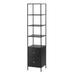 Joss & Main Julina 72" x 16" Iron Etagere Bookcase in Black/Yellow | 72 H x 16 W x 16 D in | Wayfair F91A8D2EF18C405DA9DE6621327B521A