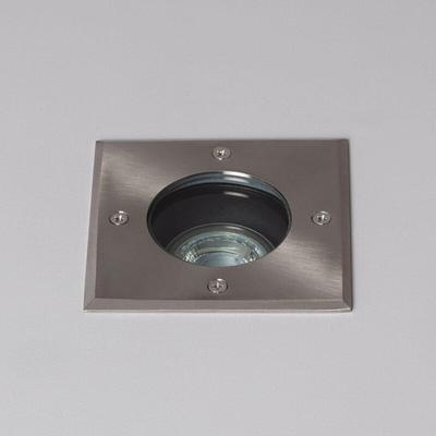 Bodeneinbaustrahler Aussen Eckig Inox für GU10 Silbern Image