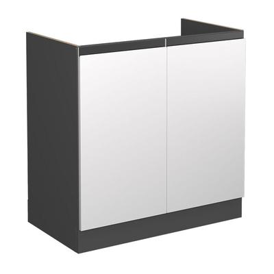 Spülenunterschrank R-Line, Weiß, 80 cm J-Shape, ohne Arbeitsplatte Vicco Image
