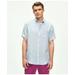 Brooks Brothers Men's Irish Linen Short-Sleeve Sport Shirt | Light Blue | Size XS