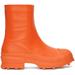 Orange Calfskin Traktori Ankle Boots