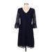 Draper James Casual Dress: Blue Dresses - Women's Size 8