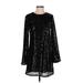 H&M Casual Dress: Black Stars Dresses - Women's Size X-Small