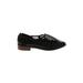 Kelsi Dagger Brooklyn Flats: Slip-on Chunky Heel Casual Black Print Shoes - Women's Size 7 - Almond Toe