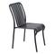 Chaise design de jardin en aluminium noire