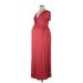 Mother Bee maternity Casual Dress - Maxi: Burgundy Dresses - Women's Size X-Large