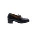 Gucci Flats: Slip-on Chunky Heel Work Black Solid Shoes - Women's Size 4 1/2 - Round Toe