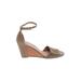 Halogen Wedges: Tan Solid Shoes - Women's Size 9 - Open Toe