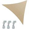 Mobili Rebecca - Rebecca Mobili Tenda a Vela Beige Triangolare Polietilene Anti Uv 3,6x3,6x3,6