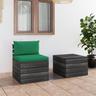 Maison du'Monde - Set Divani da Giardino su Pallet 2 pz con - Groen