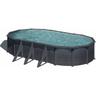 Piscina in acciaio Ovale 730x375x132h con depuratore a sabbia serie Granada GRE KITPROV738GF