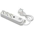Fanton - multipresa con interruttore + usb 3 usc. / SP.2 poli + terra 16A + 2 usb 2,1A