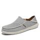 Herren Loafer Slip On Slip-on-Sneakers Wanderschuhe Brautkleider schlicht Täglich Leinwand Atmungsaktiv Stiefeletten / Stiefeletten Halbschuhe Schwarzgrau Khaki Grau Sommer Frühling