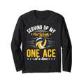 Serving Up My Net Worth One Ace At A Time Volleyball Langarmshirt