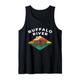 Geometrische Bison-Grafik Buffalo River Arkansas Souvenir Tank Top