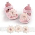 Infant Baby Girl Shoes Baby Mary Jane Flats Princess Wedding Dress Shoes Crib Shoe for Newborns Infants Babies