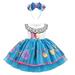 Phenas Mirabel Costume for Little Girls Mirabel Tutu Dress With Headband Halloween Outfit for Toddler Kids