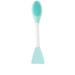 Double Ended Facial Mask Brush Silicone Facial Mask Applicator Spatula Cleansing Massage Brush(Face Cleansing Brush Fan Shape Light Green)