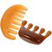 Yueyihe Gua Sha Comb for Scalp Resin Massage Tools and Equipment Body Acupoint Wide Tooth Beeswax 2 Pcs