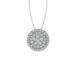 ARAIYA FINE JEWELRY 14K White Gold Lab Grown Diamond Composite Cluster Pendant with Gold Plated Silver Cable Chain Necklace (1/2 cttw D-F Color VS Clarity) 18