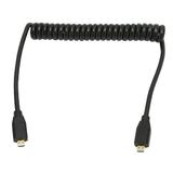Micro HD Multimedia Interface Cable Male to Male 8K 60Hz Coiled Video Display Cord for HDTV Digital Camera Tablet