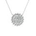 ARAIYA FINE JEWELRY 14K White Gold Lab Grown Diamond Composite Cluster Pendant with Gold Plated Silver Cable Chain Necklace (1/2 cttw D-F Color VS Clarity) 18