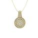 ARAIYA FINE JEWELRY 14K Yellow Gold Lab Grown Diamond Composite Cluster Pendant with Gold Plated Silver Cable Chain Necklace (3/8 cttw D-F Color VS Clarity) 18