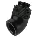 G1/4 Thread 45 Degree Bend Angle Rotary Fitting Adapter for CPU Water Cooling Black