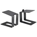 Uxcell Desktop Speaker Stands Metal Desk Speaker Stands Support Studio Speaker Bookshelf Stand Black Pack of 2