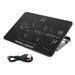 Laptop Cooling Pad 6 LED Fans Quiet Design USB Connection Adjustable Laptop Cooler for 15.6in Or Below PC