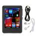 MP3 Player Bluetooth 5.0 Support FM Radio 2.4inch Full Touch Screen HD Noise Reduction Portable MP3 Music Player Black