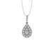 ARAIYA FINE JEWELRY 14K White Gold Lab Grown Diamond Composite Cluster Pendant with Gold Plated Silver Cable Chain Necklace (1/2 cttw D-F Color VS Clarity) 18