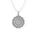 ARAIYA FINE JEWELRY Sterling Silver Lab Grown Diamond Composite Cluster Pendant with Silver Cable Chain Necklace (1/2 cttw D-F Color VS Clarity) 18