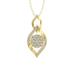 ARAIYA FINE JEWELRY 14K Yellow Gold Lab Grown Diamond Composite Cluster Pendant with Gold Plated Silver Cable Chain Necklace (1/3 cttw D-F Color VS Clarity) 18