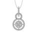 ARAIYA FINE JEWELRY 10K White Gold Lab Grown Diamond Composite Cluster Pendant with Gold Plated Silver Cable Chain Necklace (5/8 cttw D-F Color VS Clarity) 18