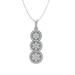 ARAIYA FINE JEWELRY 10K White Gold Diamond Composite Cluster Pendant with Gold Plated Silver Cable Chain Necklace (1/2 cttw I-J Color I2-I3 Clarity) 18