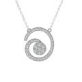 ARAIYA FINE JEWELRY Sterling Silver Diamond Composite Cluster Pendant with Silver Cable Chain Necklace (1/4 cttw I-J Color I2-I3 Clarity) 18