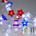 Usmixi Red White and Blue and Flag Hats Lights Remote Control String Plug In Indoor Outdoor String Lights Ideal for Any Patriotic Decorations & Independence Day Decor My Order