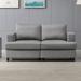 durable 90.1 W Sectional Sofa Couch for Living Room Oversized 3 Seat Couch with Linen Fabric Couches Funiture Set for Apartment/Bedroom Comfortable Sofa Couch with Comfy Cushion &