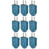 3pcs HEALIFTY 3Pcs Male Power Plug Connector 90 Degree Rotatable Plug End Extension Cord Adapter (US Plug)