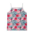 Deux par Deux Printed Tank Top Blue Roses & Butterflies Girl Toddler - 2/3 Years