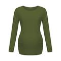 Jacenvly Ladies Fashion Solid Color Long Sleeve Pregnant Woman Casual Clothe Top New Year Gift Birthday Gifts for Women Clearance Items for Women