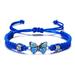 Simple Braided String Bracelet For Women Blue Butterfly Adjustable Gi Gift Y4S9