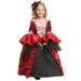 Toddler Kids Girls British Style Roleplay Comtome Party Princess Dress Hat Outfit Set 5-6T