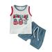 Toddler Boys Independence Day 4 of July Sleeveless Letter Prints T Shirt Tops Vest Shorts Outfits Toddler Boy 3T Toddler Sweatshirt 5T Boys Toddler Romper 2T Boy Baby Bodysuit Boy