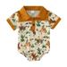 Shiningupup Boys Short Sleeve Cartoon Cow Prints Romper Bodysuits Gentleman Clothes for Kids Boys 9 10 Toddler Boy Clothes Fall 5T Baby Boy Rompers 0 3 Months Summer Baby Bodysuits