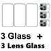 6in1 Screen Protectors for IPhone 15 13 12 Pro Max Mini Camera Lens Protector for IPhone 11 14 Pro MAX Full Cover Tempered Glass 3 Glass 3 Lens Glass For iPhone 12 Pro